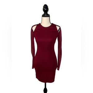 Tobi Merlot Red Bodycon Dress